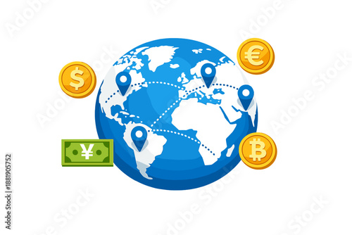 Exploring global currency exchange and financial connections among