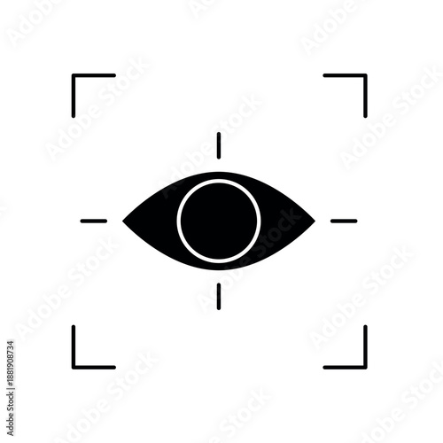 Simple Eye Tracking icon for social media, app, and web design. Vector illustration, Eps 10.