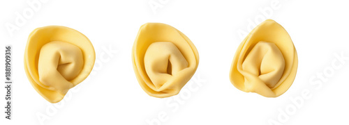 Delicious tortellini pasta on a transparent culinary background
