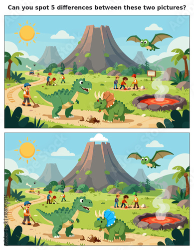 Spot the Difference Kids Activity Sheet – Fun Puzzles & Brain Teasers for Children | Educational Games & Challenges