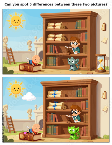 Spot the Difference Kids Activity Sheet – Fun Puzzles & Brain Teasers for Children | Educational Games & Challenges