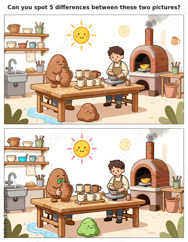 Spot the Difference Kids Activity Sheet – Fun Puzzles & Brain Teasers for Children | Educational Games & Challenges