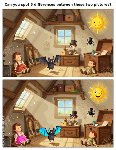 Spot the Difference Kids Activity Sheet – Fun Puzzles & Brain Teasers for Children | Educational Games & Challenges