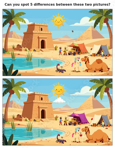 spot the difference, kids activity, fun games, puzzles for kids, educational activity, brain teaser, difference game, coloring pages, coloring books, book cover, kdp, kdp interior, kids challenges, le