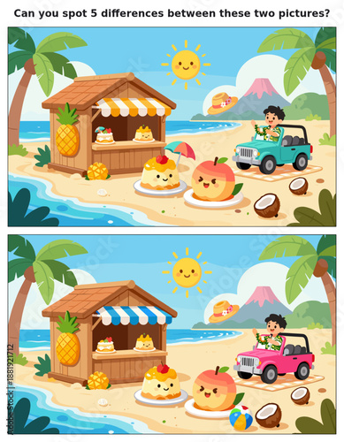 spot the difference, kids activity, fun games, puzzles for kids, educational activity, brain teaser, difference game, coloring pages, coloring books, book cover, kdp, kdp interior, kids challenges, le