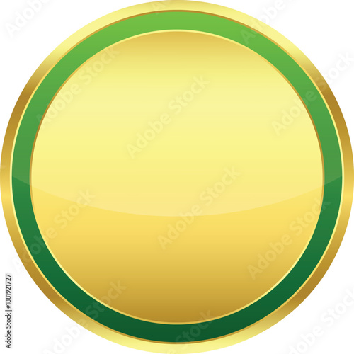 Gold and Green Circle Badge