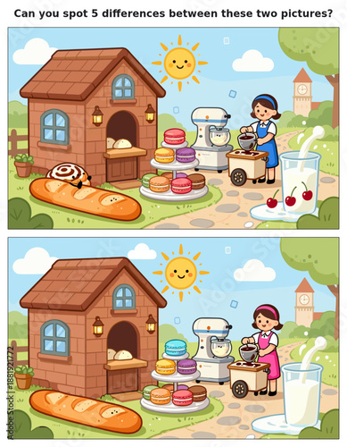 spot the difference, kids activity, fun games, puzzles for kids, educational activity, brain teaser, difference game, coloring pages, coloring books, book cover, kdp, kdp interior, kids challenges, le