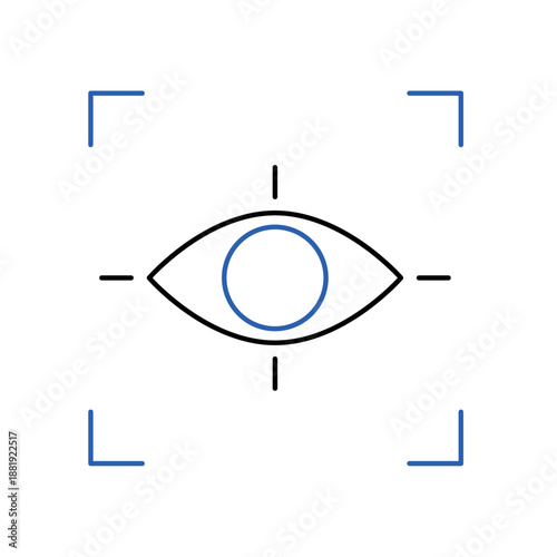 Simple Eye Tracking icon for social media, app, and web design. Vector illustration, Eps 10.