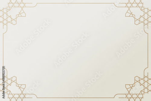 Geometric Ornament: Delicate geometric patterns adorn the corners of a blank canvas, offering a subtle yet sophisticated design, ideal for adding a touch of elegance to any project.