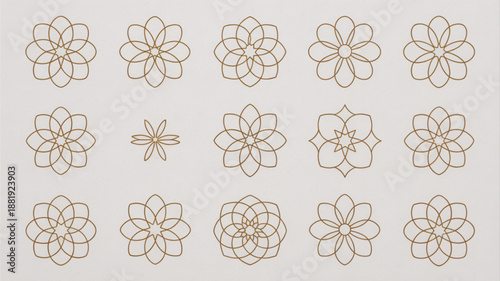 Floral Elegance: A curated selection of meticulously designed floral patterns in subtle tones, ideal for adding a touch of sophistication and artistic flourish to a diverse range of creative projects.