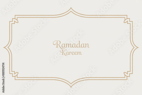 Ramadan Kareem Invitation: A serene invitation for Ramadan, featuring an elegant frame.