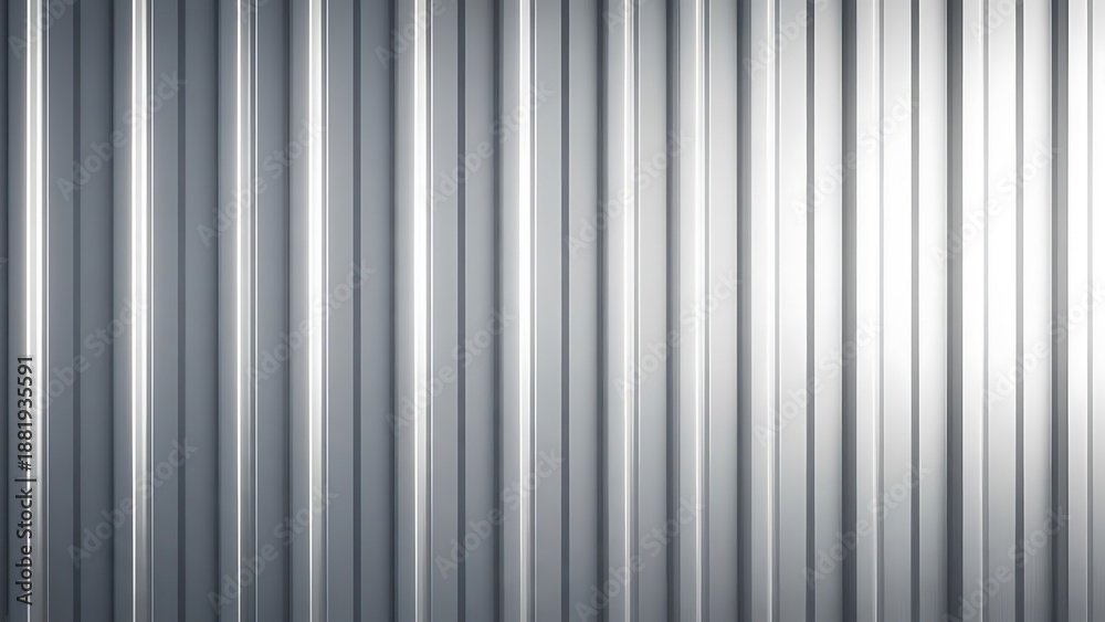 Obraz premium Gray Metallic Vertical Blinds with Light Gradient