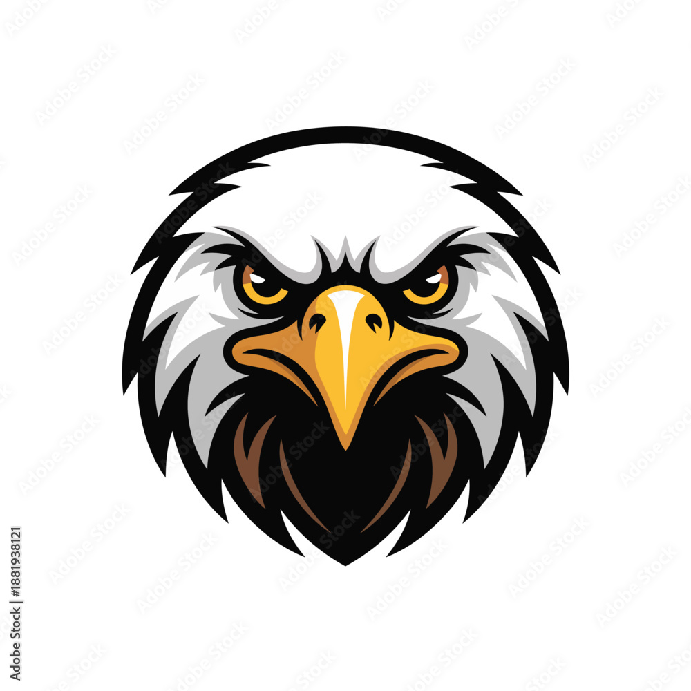Fototapeta premium Eagle head mascot logo vector art illustration