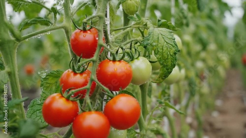 Wallpaper Mural Fresh red ripe tomatoes on the branch. Organic farming, vegetable garden. Torontodigital.ca