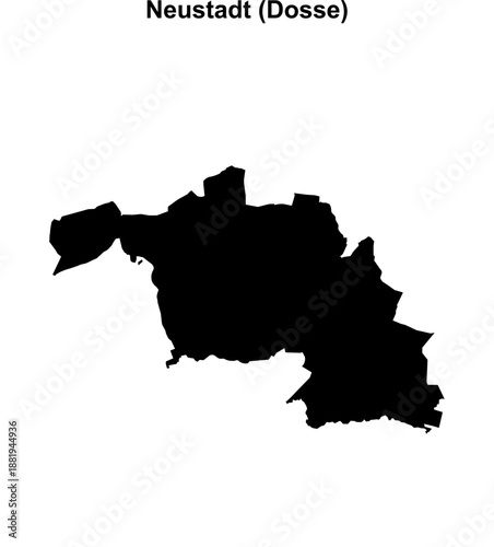 Neustadt  (Brandenburg) blank outline map
