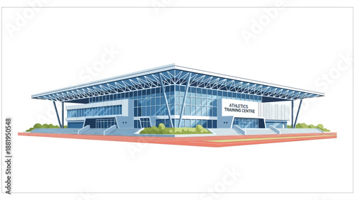 Modern Sports Training Facility with a Sleek Architectural Design