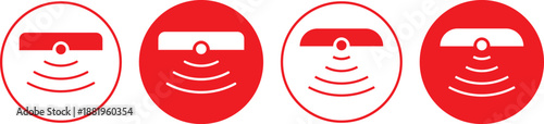 Active motion sensor icons. Professional home automation symbols. Movement tracking and sensing icons. Smart security sensing symbols. Digital movement alert icons. 
