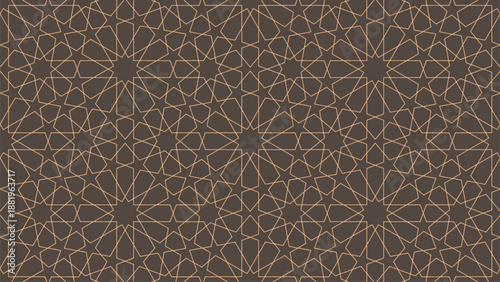 Seamless Geometric Pattern in Authentic Arabian Style