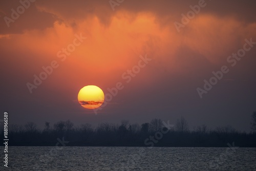 Sunset, Porto Viro, Province of Rovigo, Italy