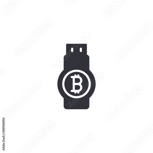 Smartwatch with Bitcoin symbol icon representing mobile crypto monitoring, digital wallet access, blockchain notifications, and wearable fintech technology.