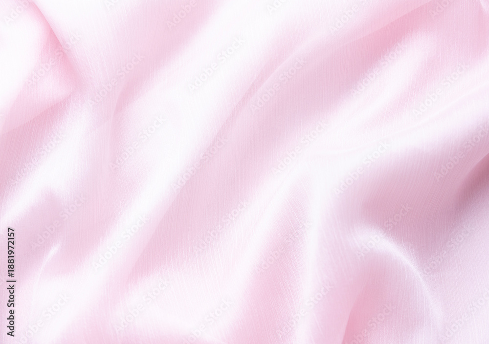 Obraz premium Pink satin smooth textile background, drapery texture, valentines backdrop.Silky material wallpaper.