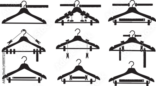 Various Types of Clothes Hangers and Their Measurements Shown