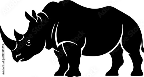 Rhino silhouette vector illustration