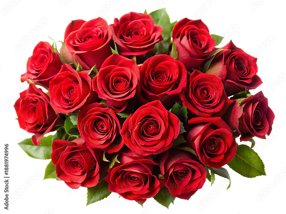 Naklejka premium Bouquet of red roses on black background flowers floral arrangement 1