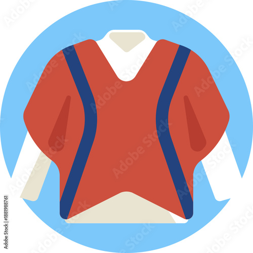 Traditional Ecuadorian Clothing Icon – A simple visual representing traditional garments commonly worn in Ecuador, inspired by indigenous cultural attire.