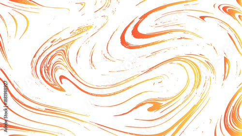 Creative abstract orange background vector illustration featuring a colorful floral wave pattern with tribal fire swirls and decorative nature elements for an artistic wallpaper design