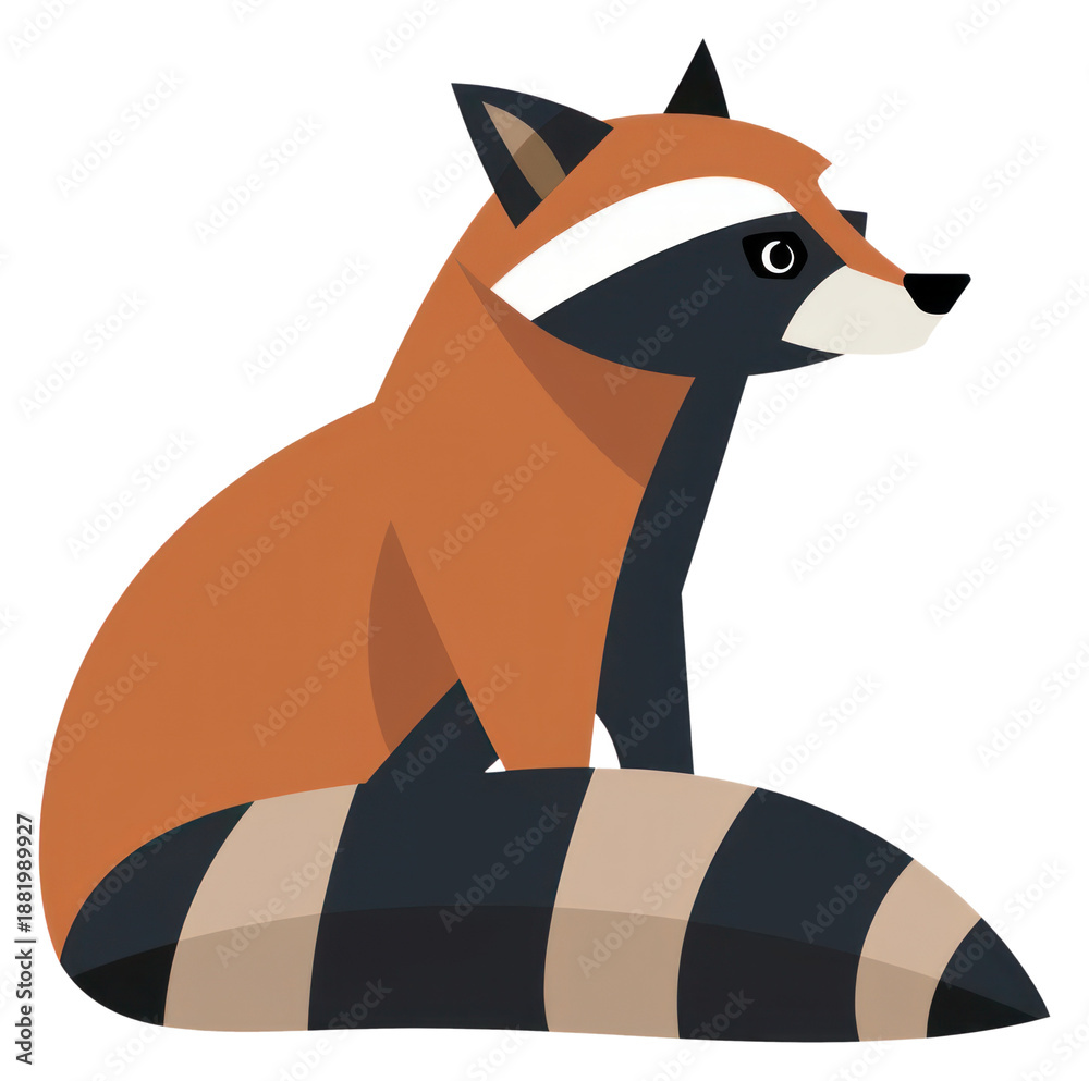 Fototapeta premium PNG Sideview racoon wildlife weaponry animal.
