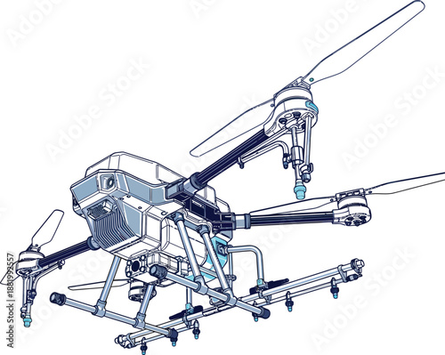 Dynamic Perspective Agricultural Drone for Crop Spraying