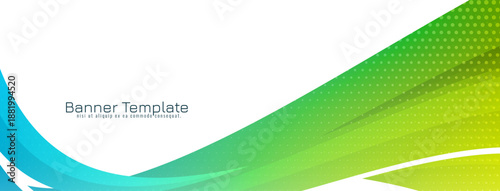 Stylish modern dynamic wave style banner design
