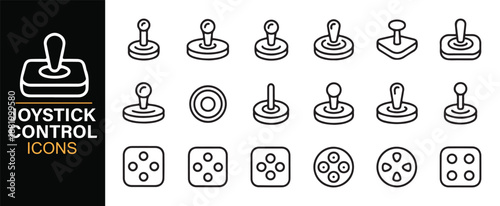 Arcade joystick and control button editable icon pack