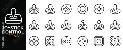 Editable joystick and game controller icons collection