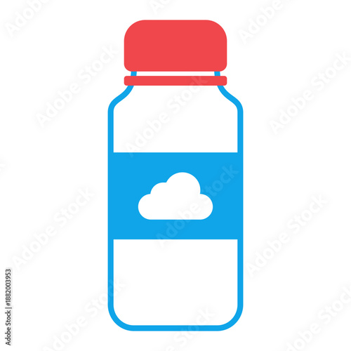 Reusable water bottle with cloud logo to keep students hydrated during school and outdoor activities