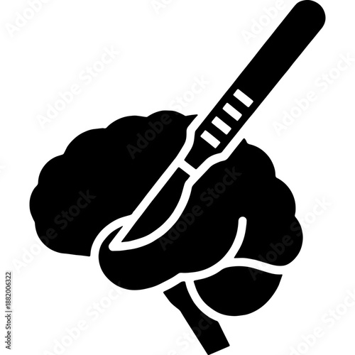Brain Surgery Trauma Silhouette Icon