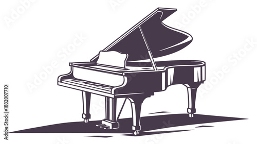 Elegant grand piano in a sophisticated setting for music