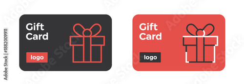 Sleek gift card, vector designs, for modern retail and special event gifting solutions, ideal for promotions, e-commerce, holiday sales, and stylish celebration projects.