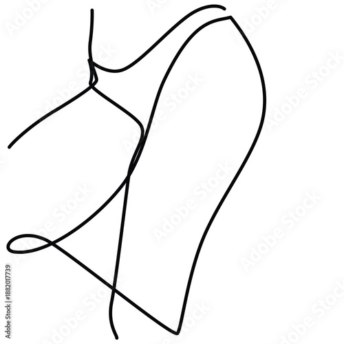Beautiful legs in panties one line drawing. Beautiful legs in panties single line illustration. Beautiful legs in panties minimalist line art. Beautiful legs in panties vector art