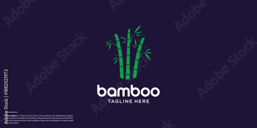 Flat vector bamboo icon symbol sign modern brand.