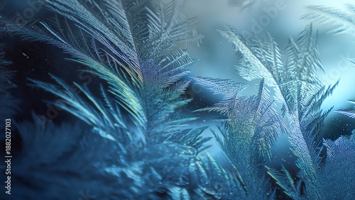 Ice Feather Crystals in Soft Light