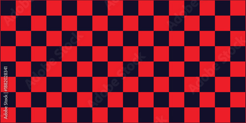 Black and red checkered pattern, Checkerboard seamless pattern