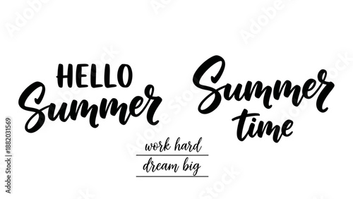 Summer greeting card with inspirational quote and elegant typography on a clean background