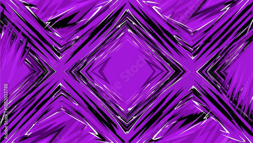 Vibrant Purple Geometric Pattern with Seta Inspired Symmetry and Kaleidoscope Effect
