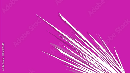 A close-up of a stylized white feather on a vibrant purple background from a 2D illustration viewpoint
