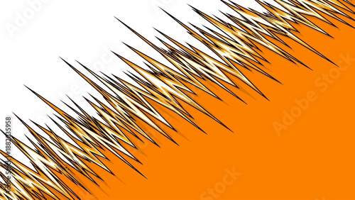 Close-up view of a bunch of grass seeds blowing in the wind on an orange background, captured from a low angle, showcasing the delicate texture and movement of the setae.