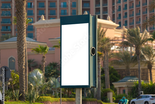 Large billboards for outdoor advertising and information boards along the roads and on the streets of the city. Background for design and advertising.