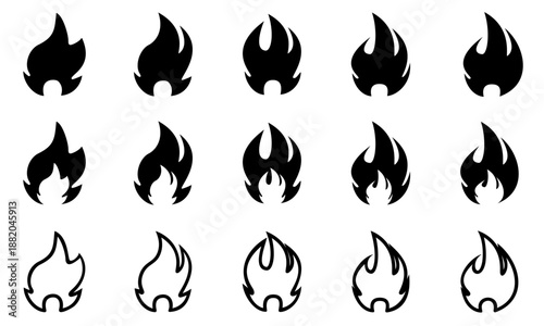 Foto fire icon imagination image isolated white background,vector