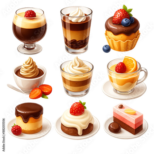 Wallpaper Mural Assorted Gourmet Desserts and Coffee Treats Collection Torontodigital.ca